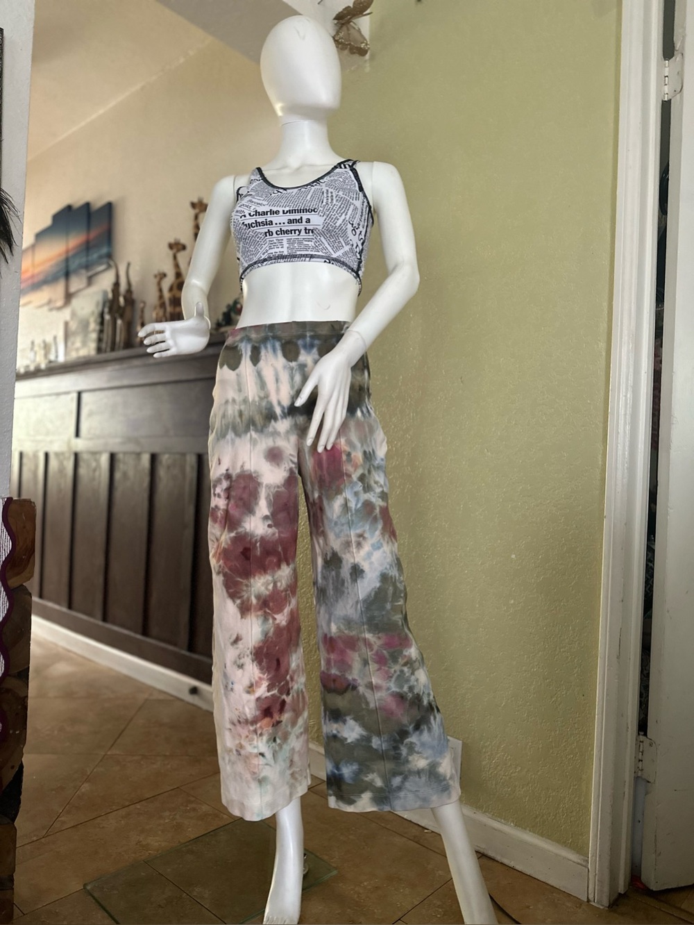 Ripley rader Tie-Dye Wide Leg Ankle Pants in Multi-Color by